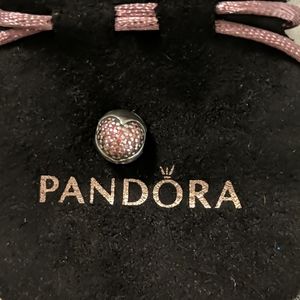 Pave heart clip charm